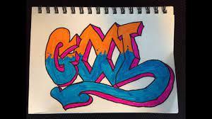 Most graffiti designs are connected, intersecting or on top of one part of the other. How To Draw The Word Cool Graffiti Style Youtube