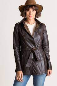 Vera Reversible Lambskin Suede Leather Jacket Overland Leather Jacket Jackets Leather