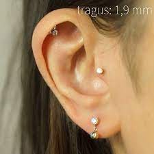 Single Diamond Cartilage Helix Tragus Lobe Piercing Earring Stud Small Video Video Tragus Piercings Tragus Earrings Bar Stud Earrings