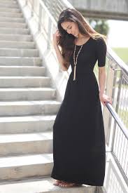 Black Maxi Dress With 3 4 Sleeves Black Maxi Dress Fashion Pretty Dresses