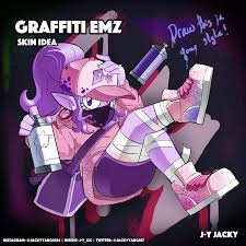 Emz was a bit of a challenge, took a little while to get her our brawl stars skins list features all of the currently and soon to be available cosmetics in the game! Artstation Brawl Stars Fan Art Graffiti Emz Skin Idea Jacky Yang