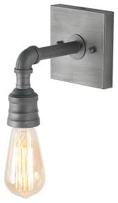 The exposed edison bulb inside the steel cage frame adds interest while providing ample light to any space. Lnc 1 Light Water Pipe Wall Sconce Wall Lamp Industrial Sconces Wall Lighting Industrial Wall Sconces By Lnc Houzz