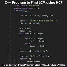 C Program To Find Lcm Using Hcf Computer Programming Programming Humor C Programming