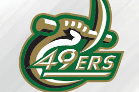 For 1996, a gold outline was added while the red was changed to a slightly darker shade. Uncc 49ers Logo Q City Metro