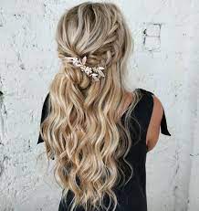 Braided Cascading Waves Blonde Bridal Hair Blonde Wedding Hair Bridal Hairstyles With Braids