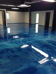 A Blue Concrete Floor Woahdude