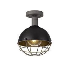 Outdoor lighting porch lights and yard lights. Ip65 Outdoor Flush Ceiling Light Matte Black Cage Lighting Company Uk