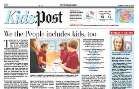 Kidspost Page Newspaper In Education