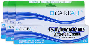 10 mg hydrocortisone usp in a cream base consisting of purified water, cetyl alcohol, glycerin, stearyl alcohol, propylene . Buy 3 Pack Careall 1 Hydrocortisone Cream 1oz Tube Maximum Strength Formulation Relieves Itching And Redness Compare To Active Ingredient In Cortaid Online In Japan B08l34w17w