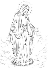 Our Lady Of Grace Coloring Page Jesus Art Drawing Christian Drawings Jesus Drawings