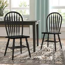 Birch Lane Elick Solid Wood Dining Chair Dining Chairs Solid Wood Dining Chairs Farmhouse Dining Chairs
