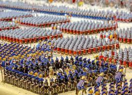 world record attempt sees more than 26 000 figures set up in war reenactment playmobil romans lego army