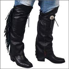 I Want These Half Chaps Womens Black Leather Jacket Chaps