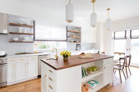 And a good block can stand up to sharp knives and even meat cleavers. Gray Island With Butcher Block Top Design Ideas