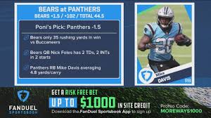 The biggest reason is simple to point out though: Chicago Bears And Carolina Panthers Week 6 Preview Fanduel S More Ways To Win