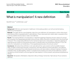 Image result for Musculoskeletal Manipulation