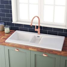 Combine style and function with a new kitchen sink. Butler Rose Dream 1 5 Bowl White Ceramic Fireclay Kitchen Sink With Reversible Drainer Waste Kit 1010mm X 510mm Tap Warehouse
