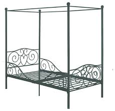 Alvantor mosquito net bed canopy tents dream tents privacy space twin size sleeping tents indoor pop up portable frame breathable cottag. Contemporary Twin Canopy Bed Metal Construction With Scroll Worked Headboard Traditional Canopy Beds By Decor Love Houzz