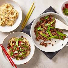 Sticky Ginger Beef Noodles Gousto Recipe Ginger Beef Gousto Recipes Quick Meals