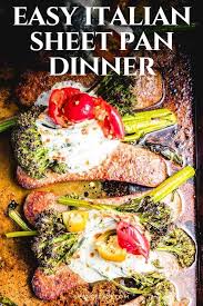 Sausage And Broccolini Sheet Pan Dinner This Awesome Italian One Pan Dinner Only Has 5 Ingredien Sheet Pan Dinners Best Dinner Recipes Italian Sausage Recipes