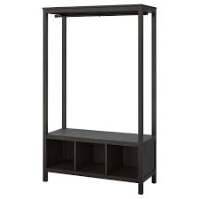 Hemnes Kleiderschrank Offen Schwarzbraun Ikea Deutschland In 2020 Hemnes Kleiderschrank Offene Garderobe Und Offener Kleiderschrank