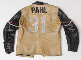 Vintage Bates Leather Jacket Flat Track Back
