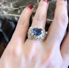 Bucellati Lace Diamond Ring With Huge Heart Shaped Tanzanite Heart Wedding Rings Heart Shaped Diamond Ring Gold Diamond Jewelry