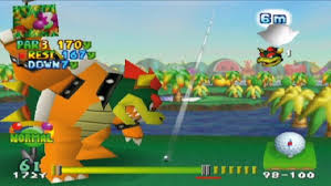 There is one unused ground type left in the game, which is the cartway. Mario Golf 64 More Wii U Vc Footage Gonintendo