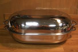 Nice Revereware Revere Ware Stainless Steel Double Roaster Roasting Pan 1801 2504 89 Large 18 X 13 Inches Oval S Revere Ware Stainless Steel Pans Roasting Pan