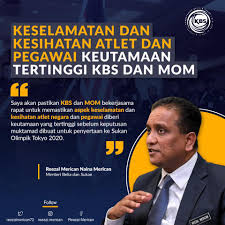 Amanat yb menteri belia dan sukan kepada atlet negara ke olimpik tokyo 2020. Kenyataan Media Menteri Belia Dan Sukan Reezal Merican Naina Merican Facebook