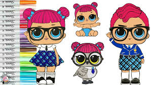 Download or print for free. Lol Surprise Dolls Family Coloring Book Page Teachers Pet Smarty Pants Lol Surprise Pet Lil Sister Youtube