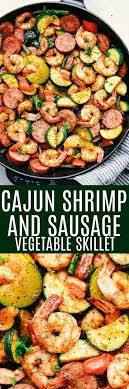 Cajun Shrimp And Sausage Vegetable Skillet Is The Best 20 Minute Meal Packed With Awesome Cajun Flavor With Shrimp Sausage And Recipes Food 20 Minute Recipes