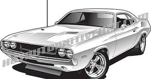 Black And White Camaro Clipart 1970 Dodge Challenger Hemi Vector Clip Art In 2020 Classic Cars Dodge Challenger Dodge Challenger Hemi