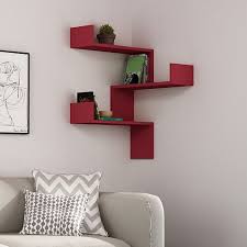 Ada Home Decor Walker 24 Modern Wall Shelf In Burgundy Modern Wall Shelf Corner Shelf Design Wall Shelves