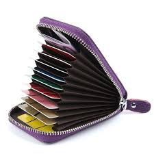 Aphison 36 card holder rfid genuine leather women wallets men credit card wallet anti theft man passport cell phone purse/gift box 6662 (black). Credit Card Holders Women Ladies Leather Credit Card Wallets For Women Credit Card Holder Women Rfid Protector Purple Buy Online In Andorra At Andorra Desertcart Com 65399130