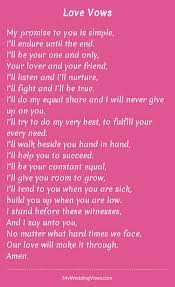 Love Vows Love Vows Wedding Vows To Husband Wedding Vows