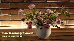 How to arrange flowers in a bowl. How To Arrange Flowers In A Round Vase Flower Arrangement Ideas Diy Youtube