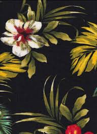 Abstract camomiles with leaves, sketch drawing. Floral Print Knit Spandex Polyester Fabric Span Poly F0105 Black Red Green Fabrics By The Yard