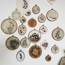 Embroidery Hoop Gallery Embroidery Hoop Wall Embroidery Craft Embroidery Wall Art