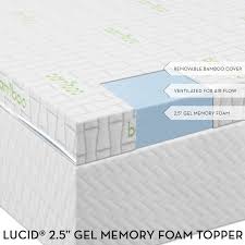 Gel memory foam mattress — this is perhaps the most popular bed from lucid based on the fact that it's inexpensive. Lucid Gel Infused Memory Foam Mattress Topper 1 Memory Foam Doctor