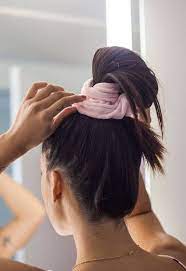 Patented Microfiber Towel Scrunchies Blush In 2021 Curly Hair Photos Hair Beauty Curly Hair Styles