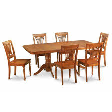 East West Furniture Napl9 Sbr W 9pc Napoleon Double Pedestal Table And 8 Plainville Wood Chairs Trestle Dining Tables East West Furniture Kitchen Dining Sets