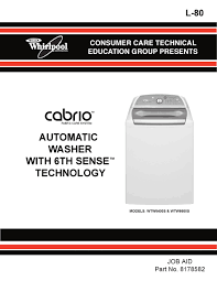 Whirlpool cabrio w10280475c инструкция : Whirlpool Cabrio Wtw6400s Technical Manual Pdf Download Manualslib