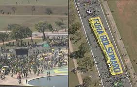 Final da manifestação, próximo à praça roosevelt | foto: Manifestacoes Contra E A Favor Do Governo Ocorrem Em Brasilia Sp Bh E Rio