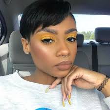 Black And Yellow Eyeshadow Looks Yellow Eyeshadow Yellow Eye Makeup Yellow Makeup Coachella Makeup