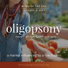 Oligopsony Merriamwebster Dictionary Language Words Unusual Words Big Words