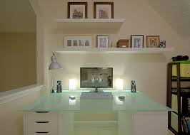Frosted Glass Desktop From Ikea Called Vika Glasholm Home Office Design Home Glass Desk