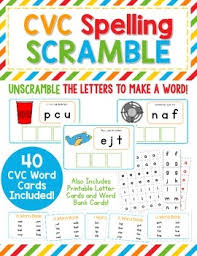 You can select the degree of difficulty and the option to use only capital letters. Cvc Spelling Scramble Unscramble The Letters To Make Cvc Words