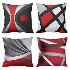 Brown tone comes from the flooring and the doors. Sufam Set Of 4 Pillow Cases Modern Abstract Red Stripes Gray Black White Acrylic Bold Grey Throw Pillowcase Cover Cushion Case Home Decor 18x18 Inch Walmart Com Walmart Com