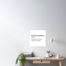 Science Teacher Definition Poster for Sale by DWaffleDesigns | Redbubble
